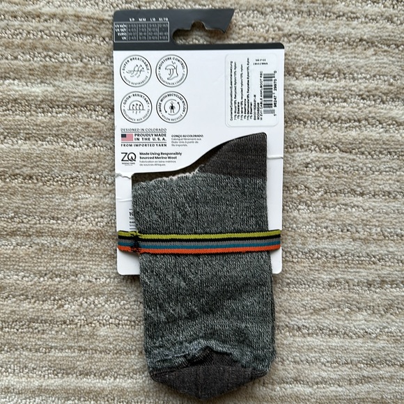 Smartwool Everyday Cable Ankle Socks Moonbeam Merino Wool Socks Medium (7-9.5) - Picture 3 of 5